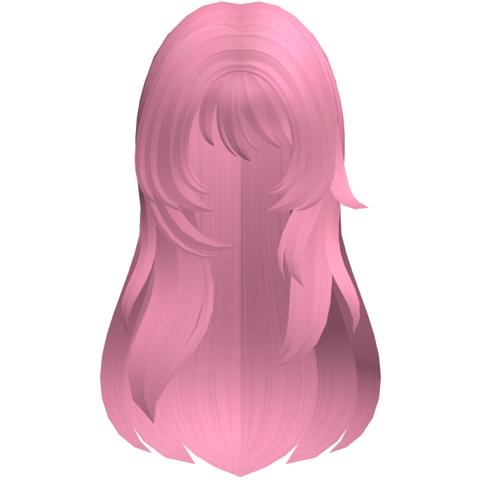pink long wispy moe anme hair