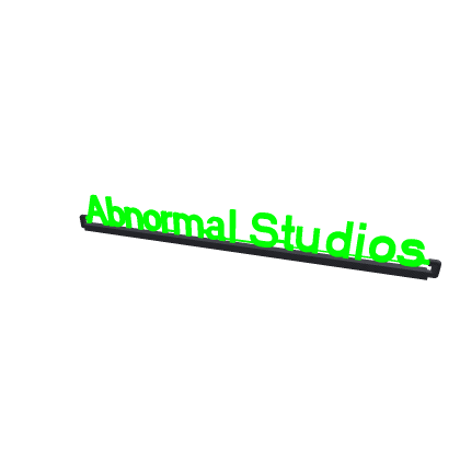 Abnormal studios Neon text sign 