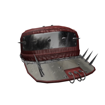 Red Spiked Metal Hat Roblox item
