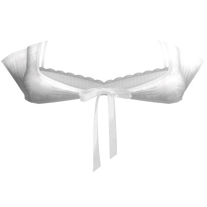 Gothic Doll Top w Ribbon In White