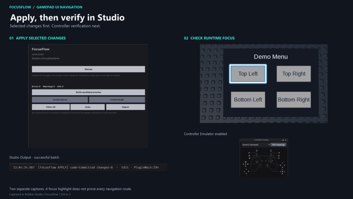 FocusFlow: Gamepad UI Builder & Auditor preview 5