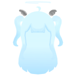 ꒰FREE Cute Pastel Blue Glowing Pigtails with Holo