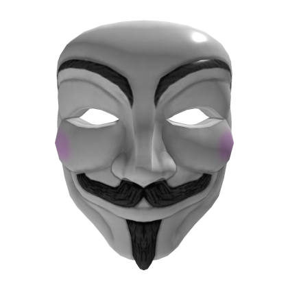 Blushing Anonymous Hacker Mask 🎭