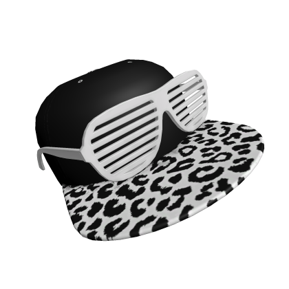 White Leopard Scene Cap w/ Shuttershades