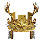 Gold Fedora Crown Antlers Headset