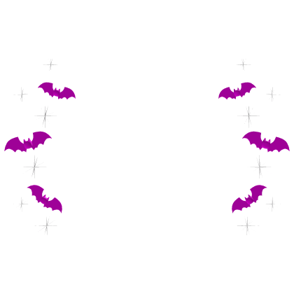Halloween Bat Neon Pink Sparkle Aura Confetti
