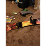 Snowboard like heck