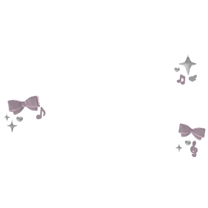 music sparkles with bows (pink)