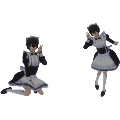 Two Catboy Maids Cutout thumbnail