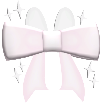 𐔌♡: cute bunny bow w sparkles in pink Roblox item