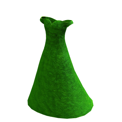 Green Rose Flowers Gala Dress thumbnail