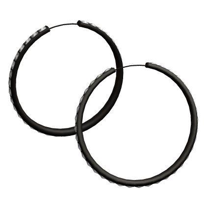 Y2K Sassy Rhinestone Earring Hoops | Black