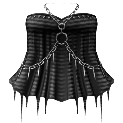 ┊♰ ꒱ gothic striped chained dress 3.0 ꒰black꒱  Roblox item