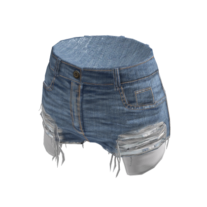 Light Blue Ripped Jean Shorts thumbnail