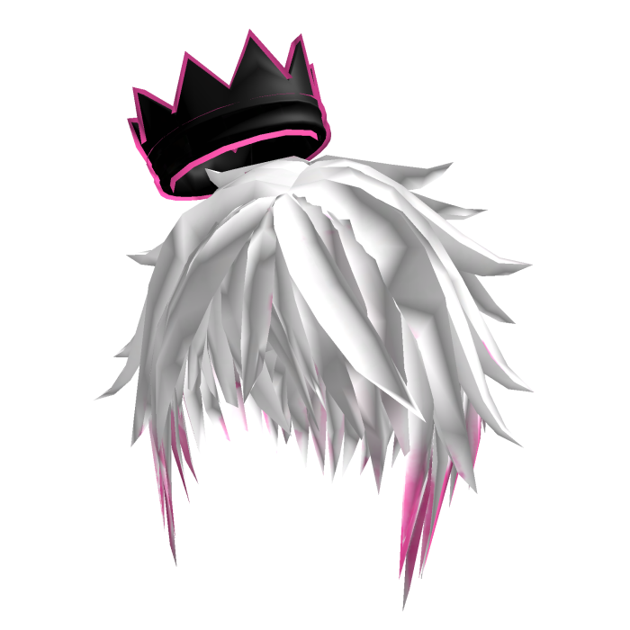 ⏳White and Pink Hair with Glowing Crown