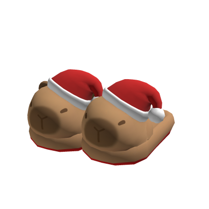 capybara christmas slippers