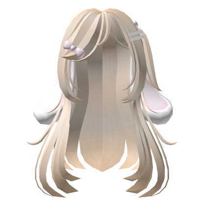 cute bunny ear hair in blonde Roblox item