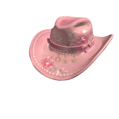 Pink Pearl Floral Cowgirl Hat