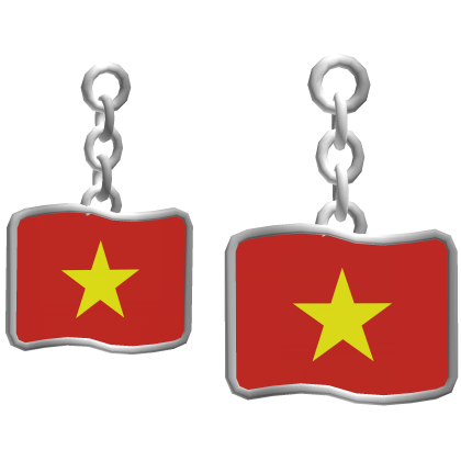 Vietnam Flag Earrings