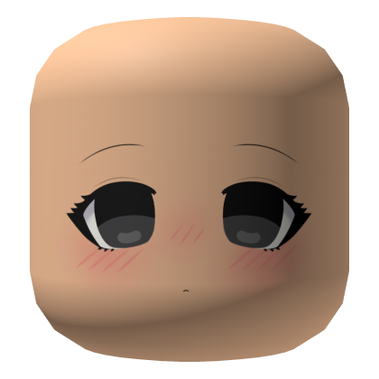 kawaii chibi cute pink blush face Roblox item