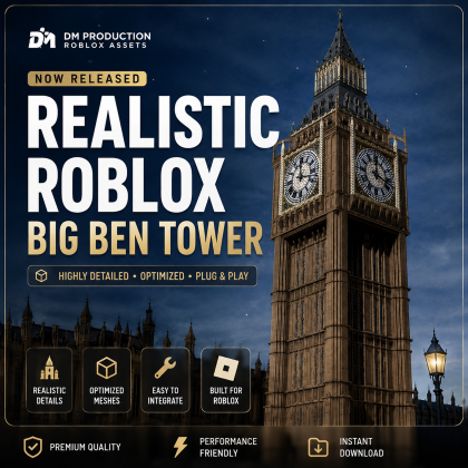 Realistic Roblox Big Ben Tower - NOW RELEASED