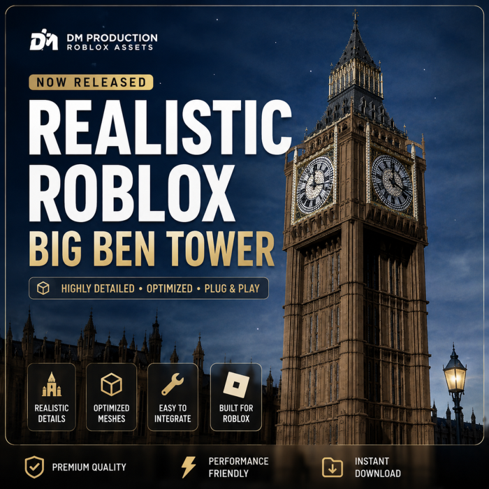 Realistic Roblox Big Ben Tower - NOW RELEASED preview 4