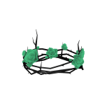 Green & Black Thorn Rose Crown