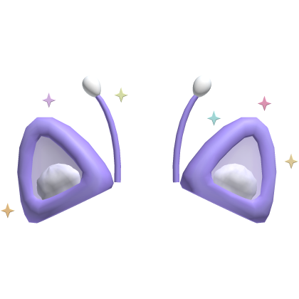 Sparkling Purple Alien Cat Ears