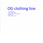 OG CLOTHING LINE LLC.