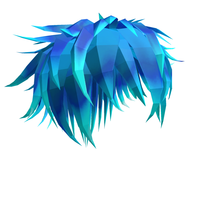 Layered Spikes Hair - Blue Gradient