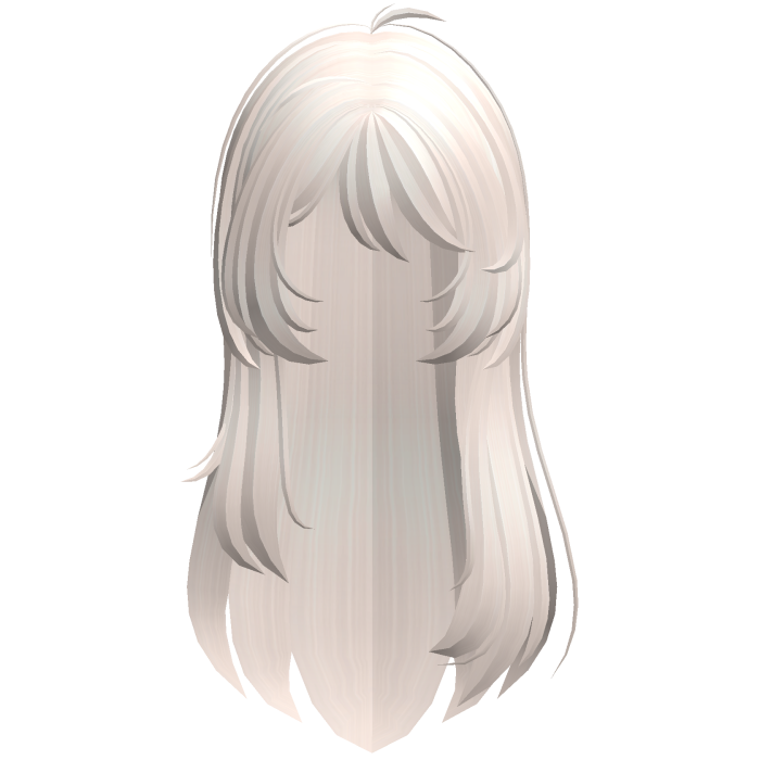 Long messy layered straight hair in blonde