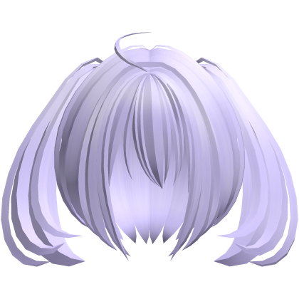 2000s moe short fluffy side ponytails purple