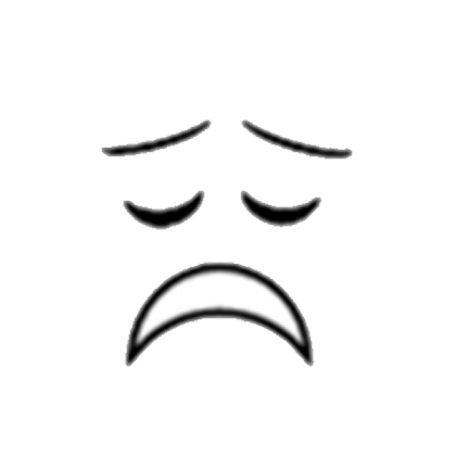 Sad face (Now transparent) Roblox decal