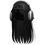 Black Bandana Wavy Hair W Y2K Necklace Black Roblox NoFilter
