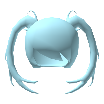 Low Poly Curved Pigtails Blue Roblox item