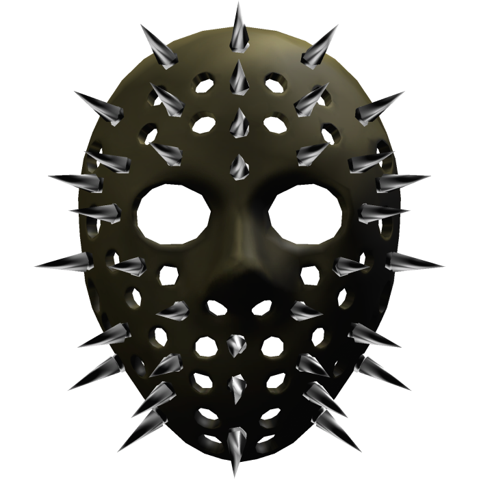 2000s Spiked Halloween Hockey Mask (Green)
