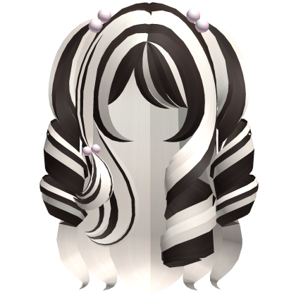 Cute Long Princess Curls In Brown White Roblox item