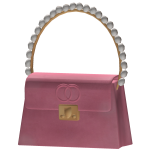 Luxury Pink Suede Pearl Bag