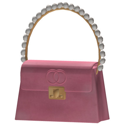 Luxury Pink Suede Pearl Bag thumbnail