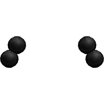 ♡ : black big hair bobbles Roblox item