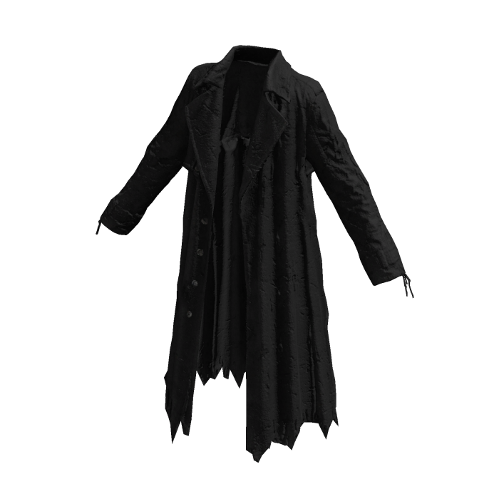 Black Torn Grunge Vampire Hunter Trench Coat