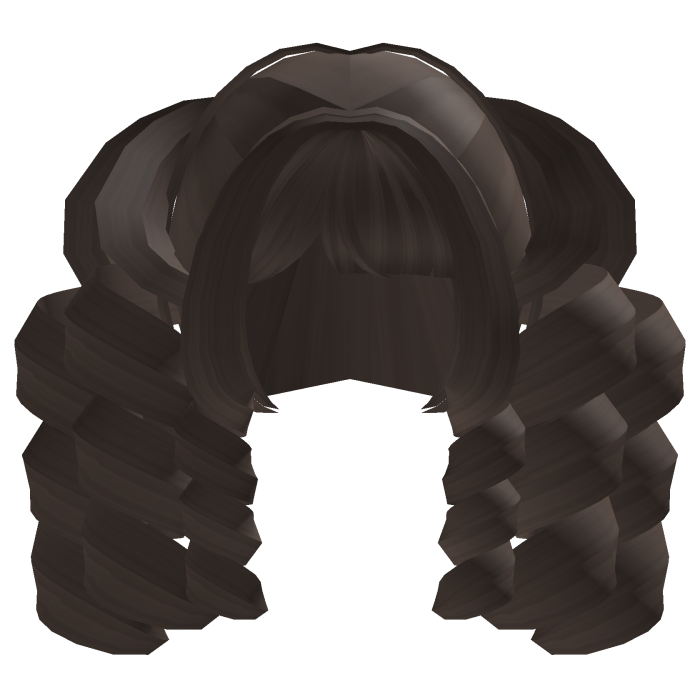 ꒰♡꒱ Cute Gyaru Tweencore Curly Dark Brown Pigtails