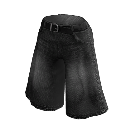 Black Faded Y2K Jorts