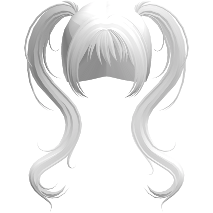 long white wispy vkei pigtails Roblox item