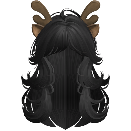Christmas Fluffy Layered Reindeer Hair in Black
