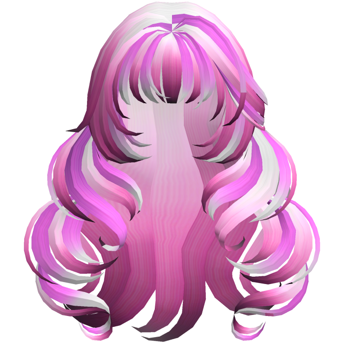 voluminous layered curly hair in pink purple white