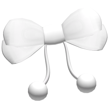 ♡ kawaii white bow hairclip w pom poms