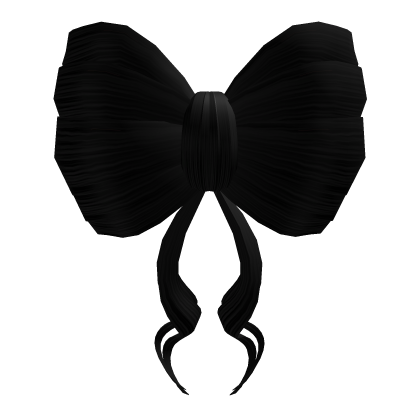 Black Hair Bow Extension Roblox item
