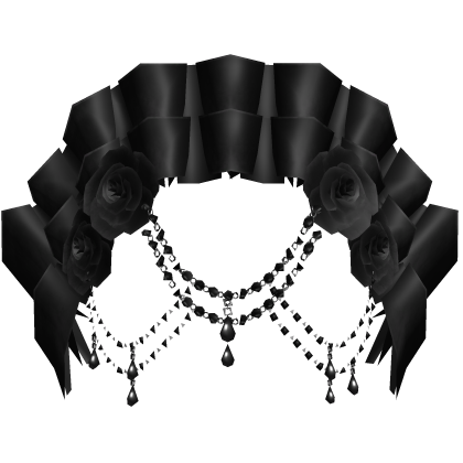 Black Gothic Rose Dark Jewelry Headpiece Roblox item