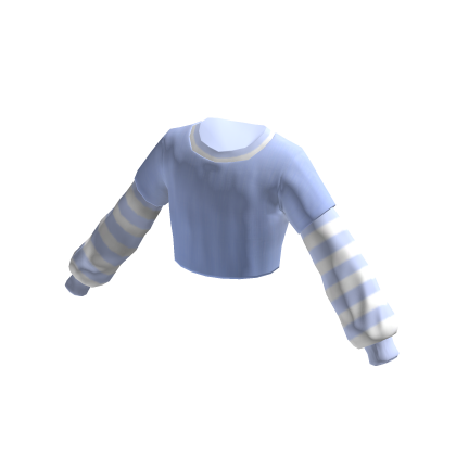 Crop Blue Striped Under Sweater thumbnail